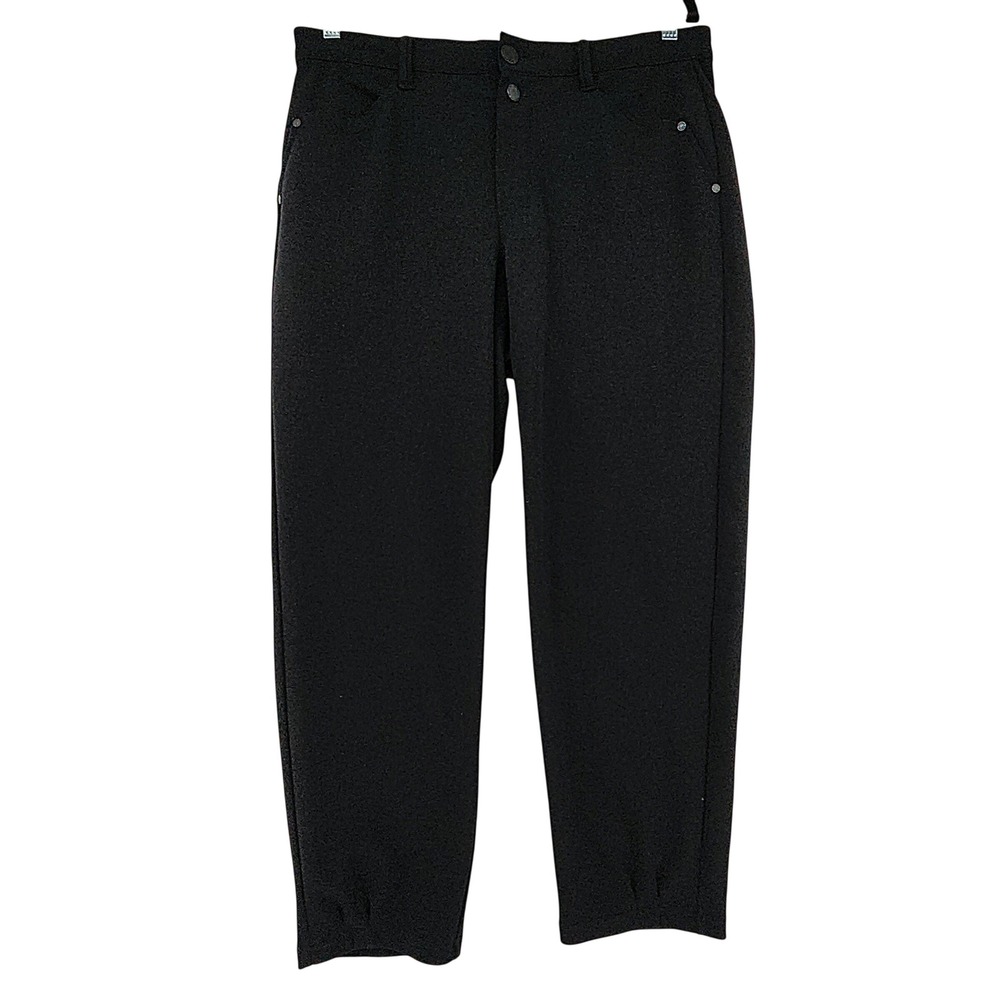 Democracy Tapered Pants Trousers 12‎ Black Ab Technology Stretch Business Office